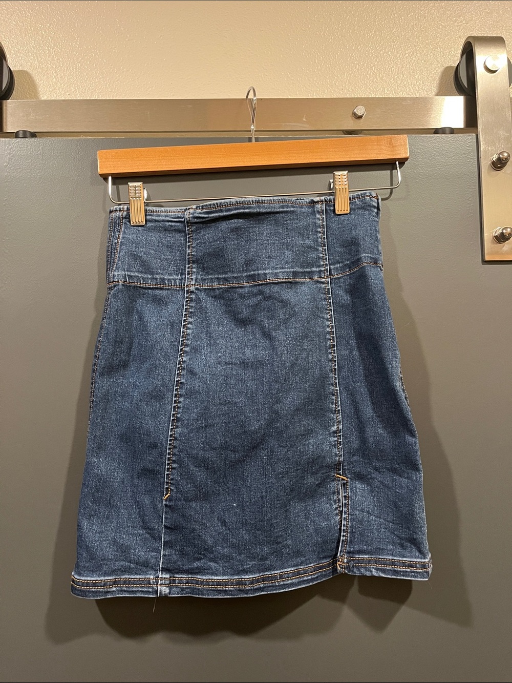 Free People Denim Mini Skirt